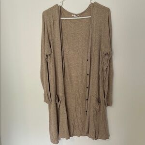 Women's Tan Sweater Cardigan